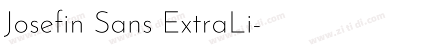 Josefin Sans ExtraLi字体转换